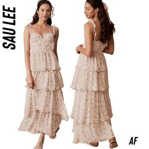 SAU LEE PEYTON DRESS NWT SIZE 10 IVORY COMBO